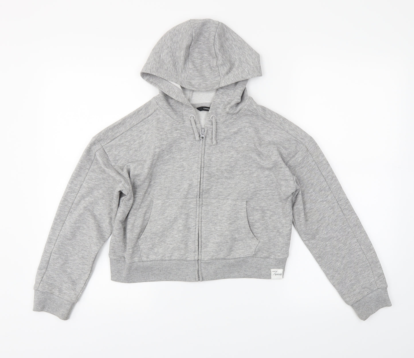 George Girls Grey   Full Zip Hoodie Size 9-10 Years