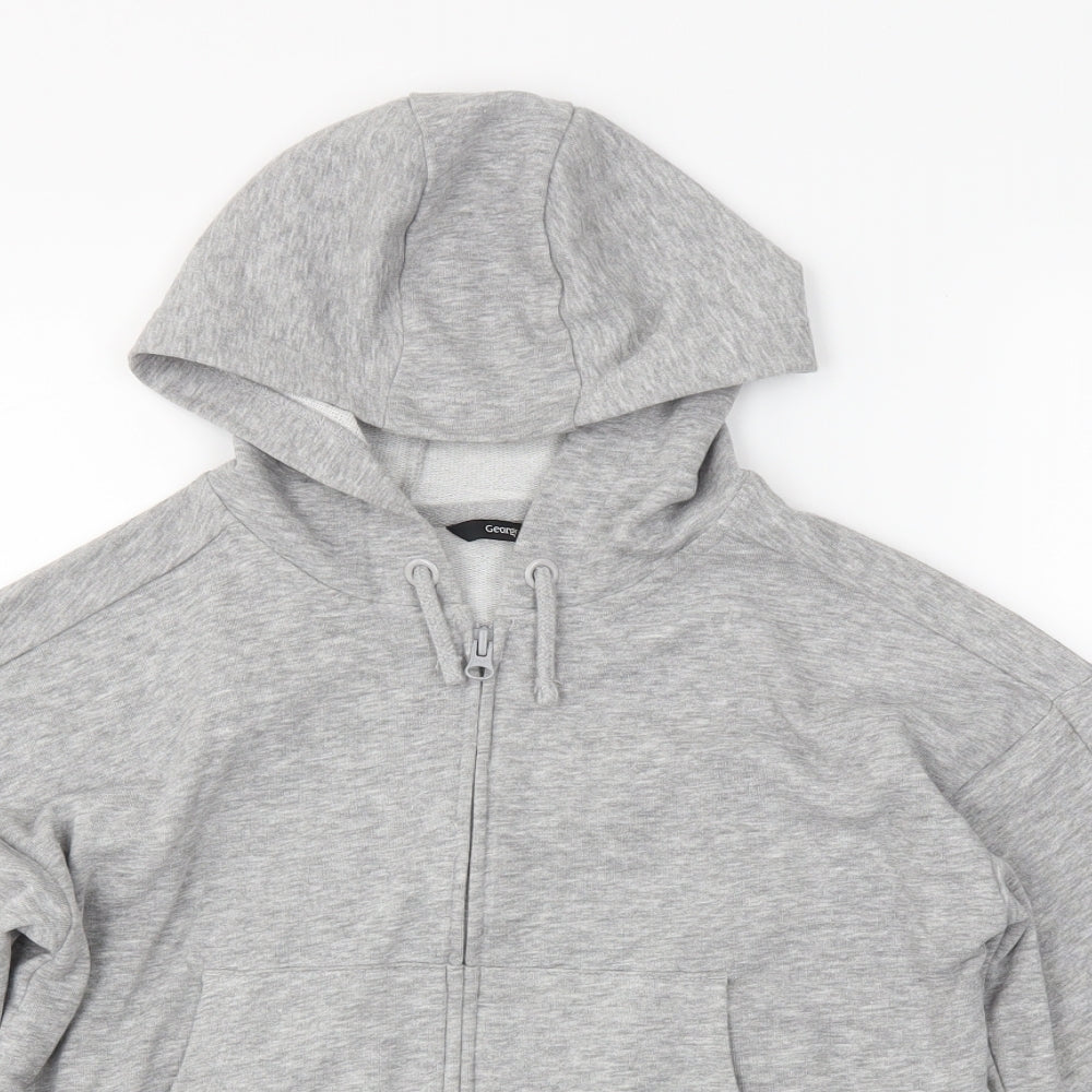 George Girls Grey   Full Zip Hoodie Size 9-10 Years