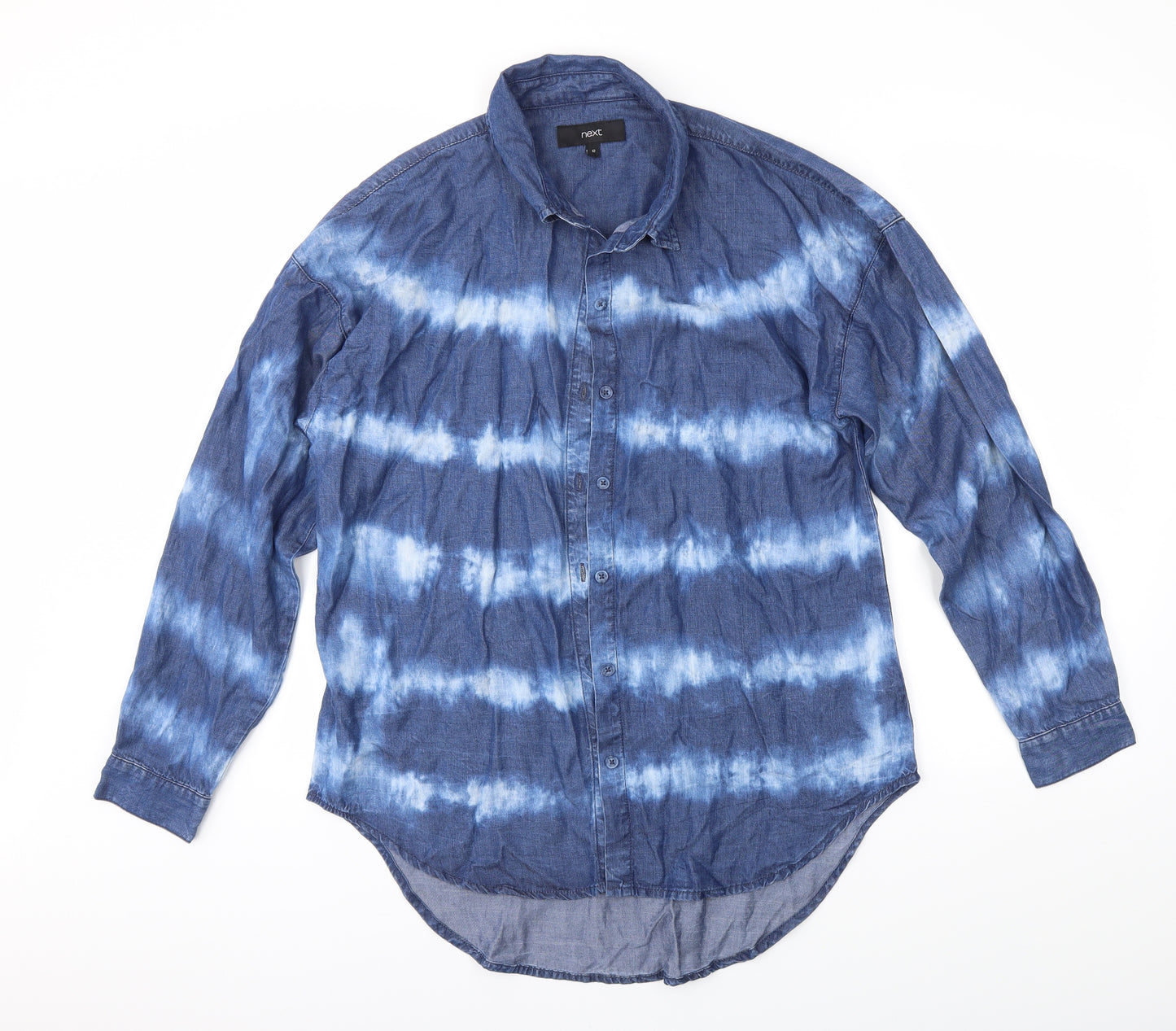 NEXT Womens Blue   Basic Button-Up Size 12