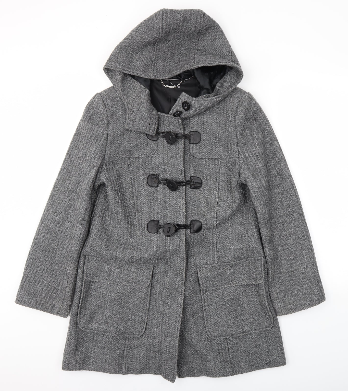 Laura Ashley Womens Grey   Pea Coat Coat Size 12