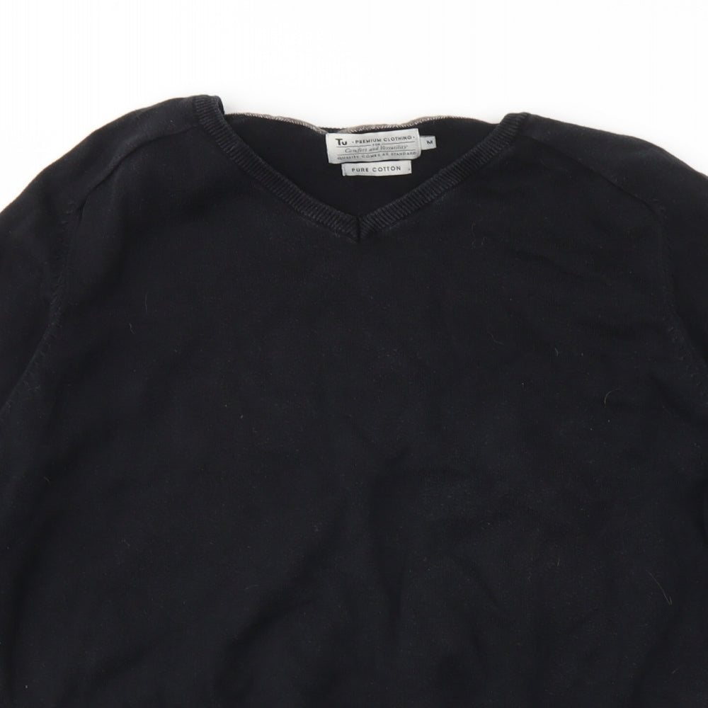 TU Mens Black   Pullover Jumper Size M