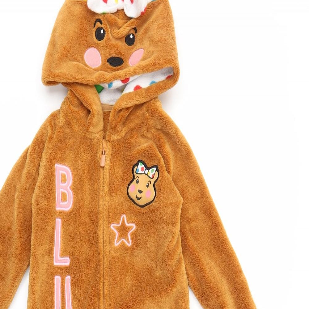 George Girls Brown Solid  Capri One Piece Size 3-4 Years  - Pudsey Bear