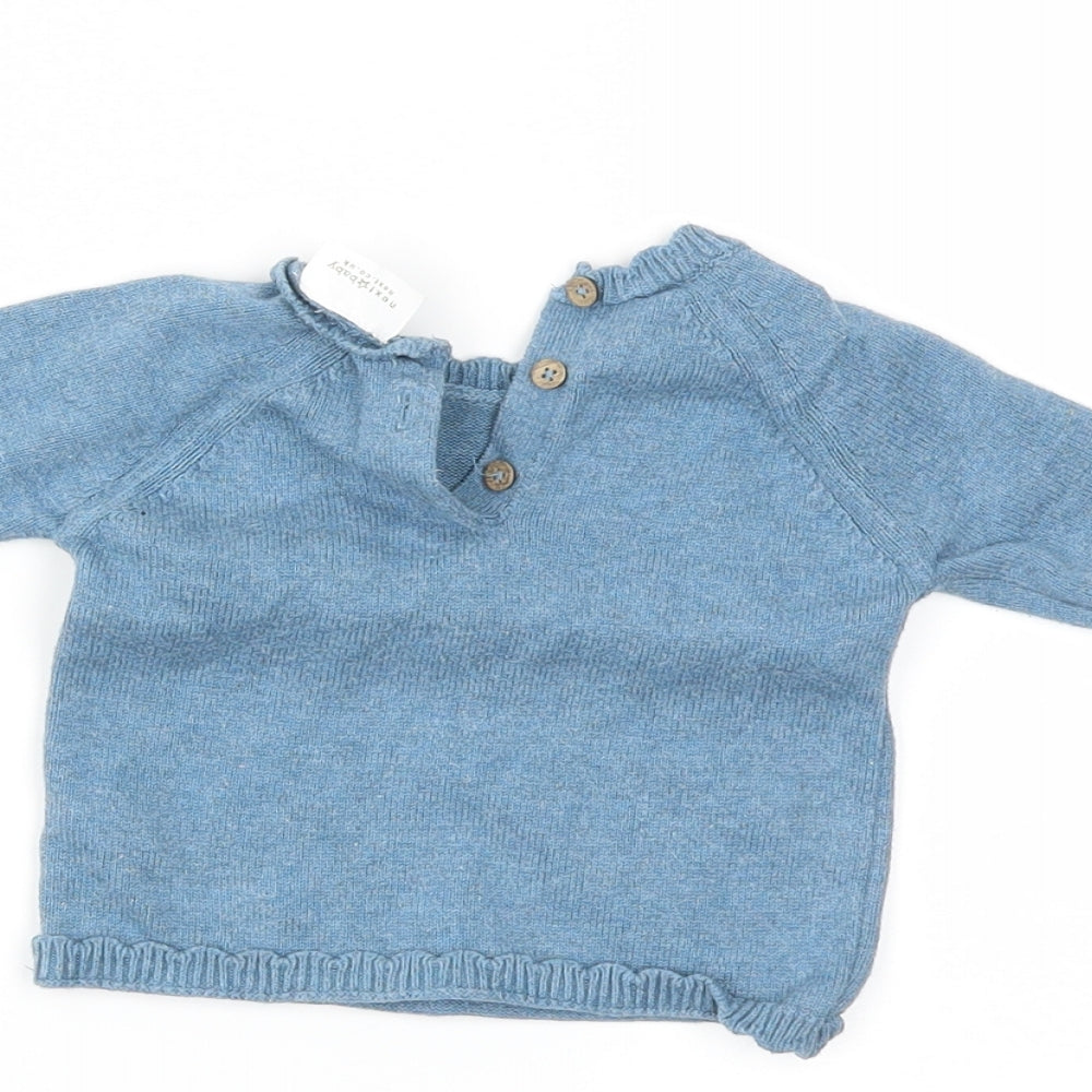 NEXT Girls Blue   Pullover Jumper Size 0-3 Months