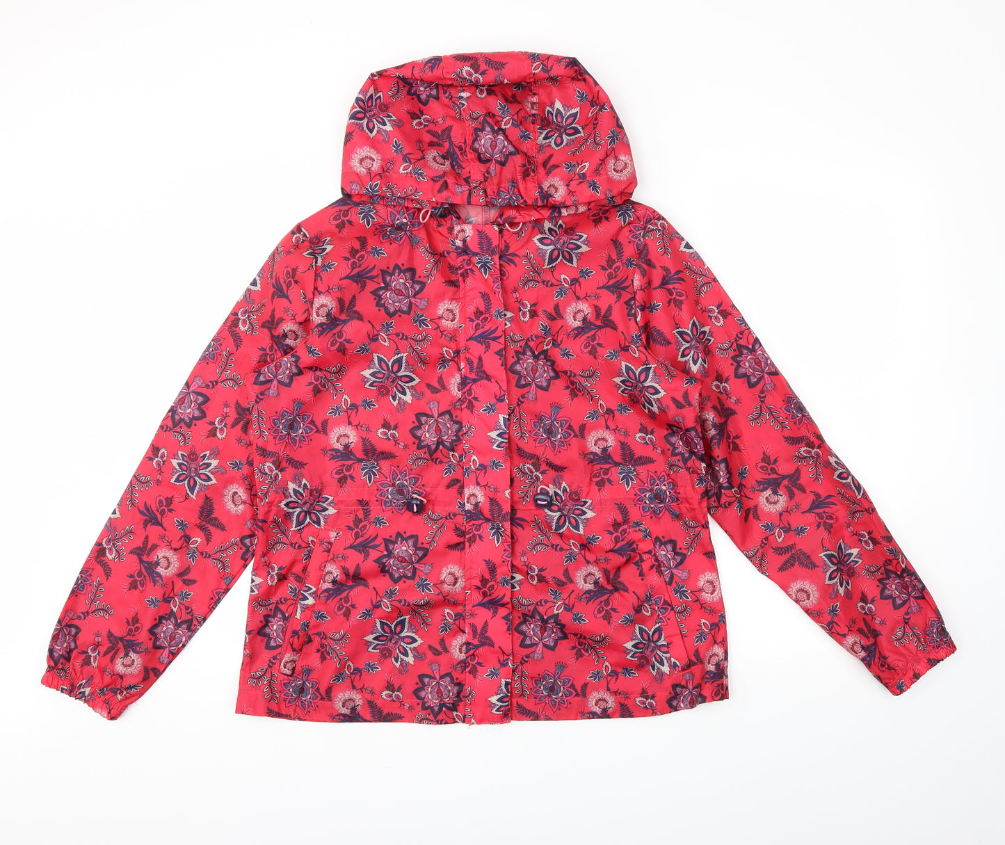 George Womens Pink Floral  Rain Coat Coat Size S