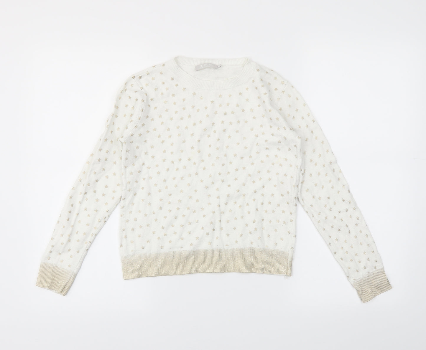 mintie Girls White   Pullover Jumper Size 10 Years