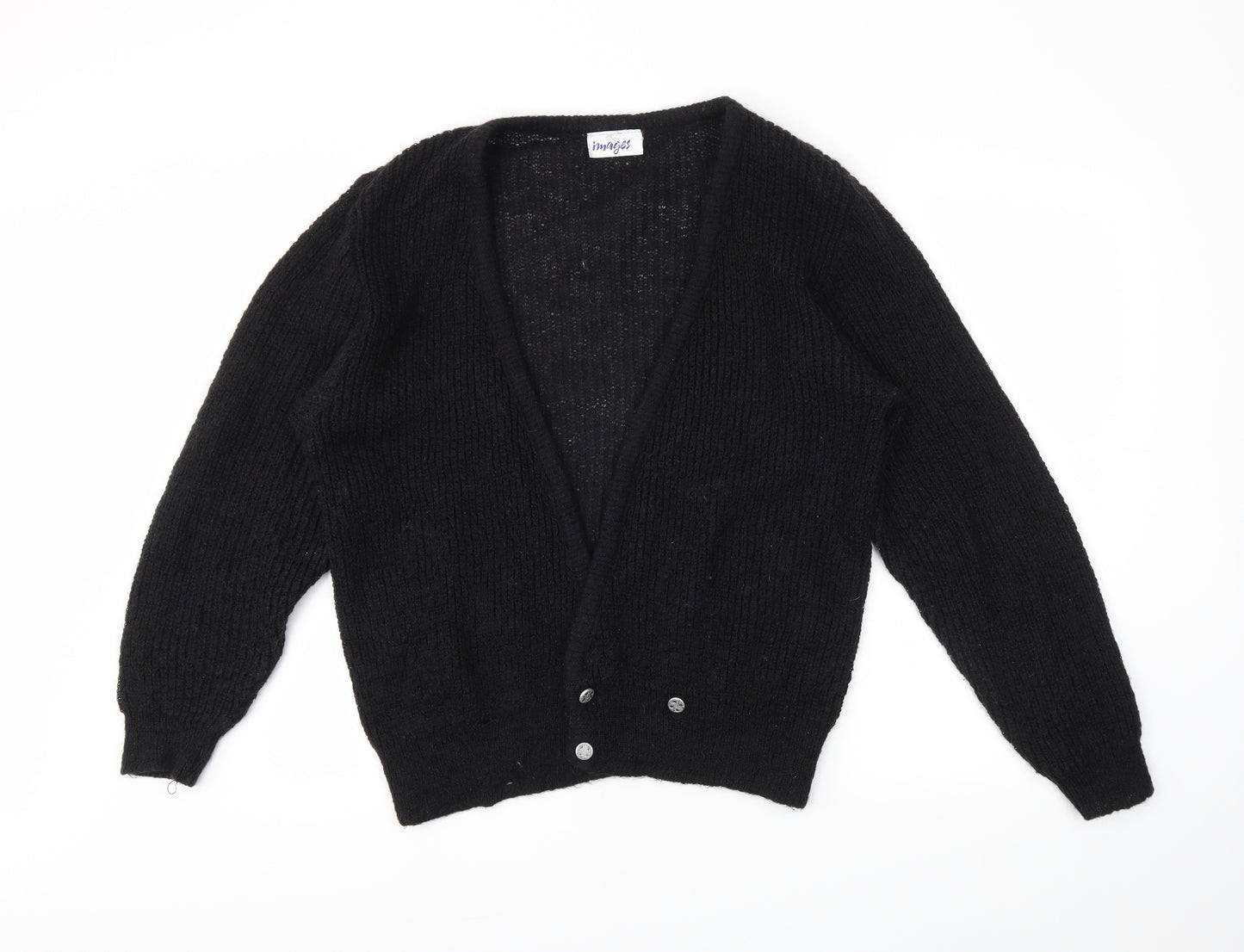 IMAGES Womens Black   Cardigan Jumper One Size