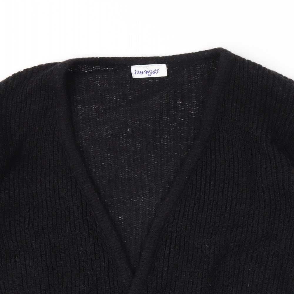 IMAGES Womens Black   Cardigan Jumper One Size