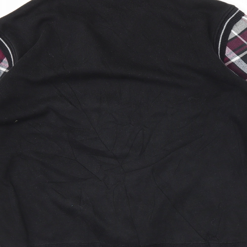 mybody Mens Black Plaid  Jacket Coatigan Size 2XL