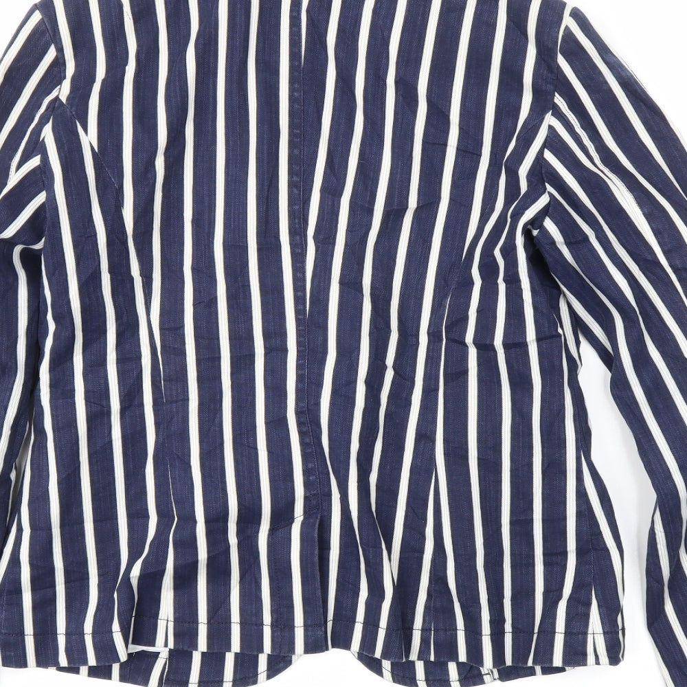NEXT Womens Blue Striped  Jacket  Size 16