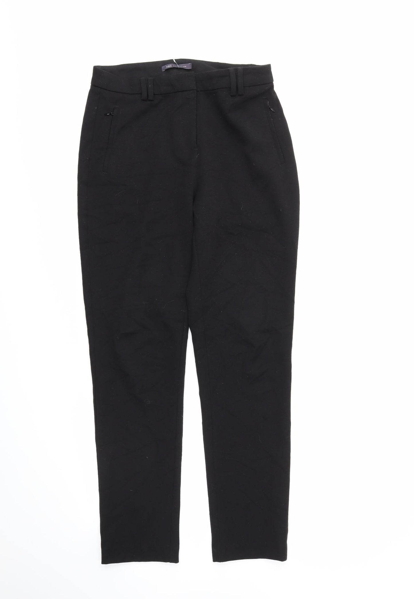 M&S Womens Black   Trousers  Size 10 L29 in