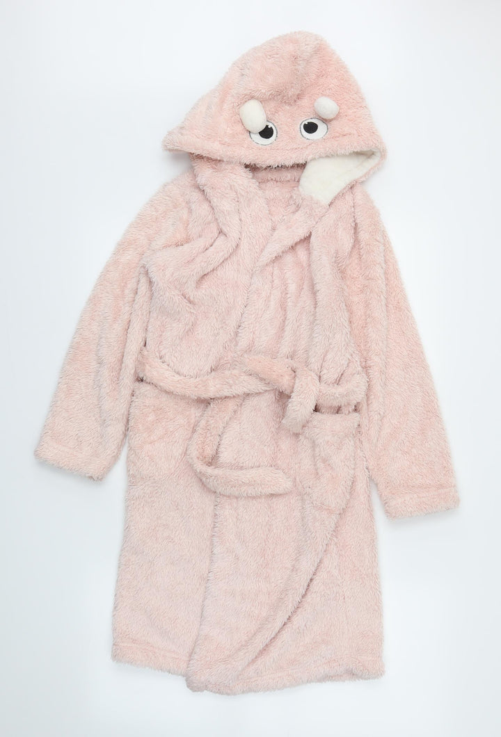 M&Co Girls Pink Solid Capri Robe Size 9-10 Years