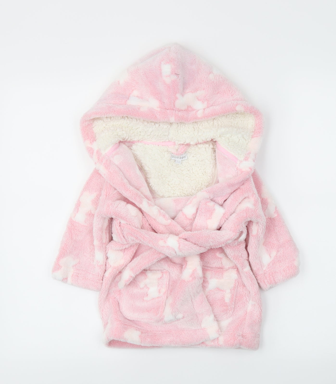 bluezoo Girls Pink Solid  Capri Robe Size 12-18 Months