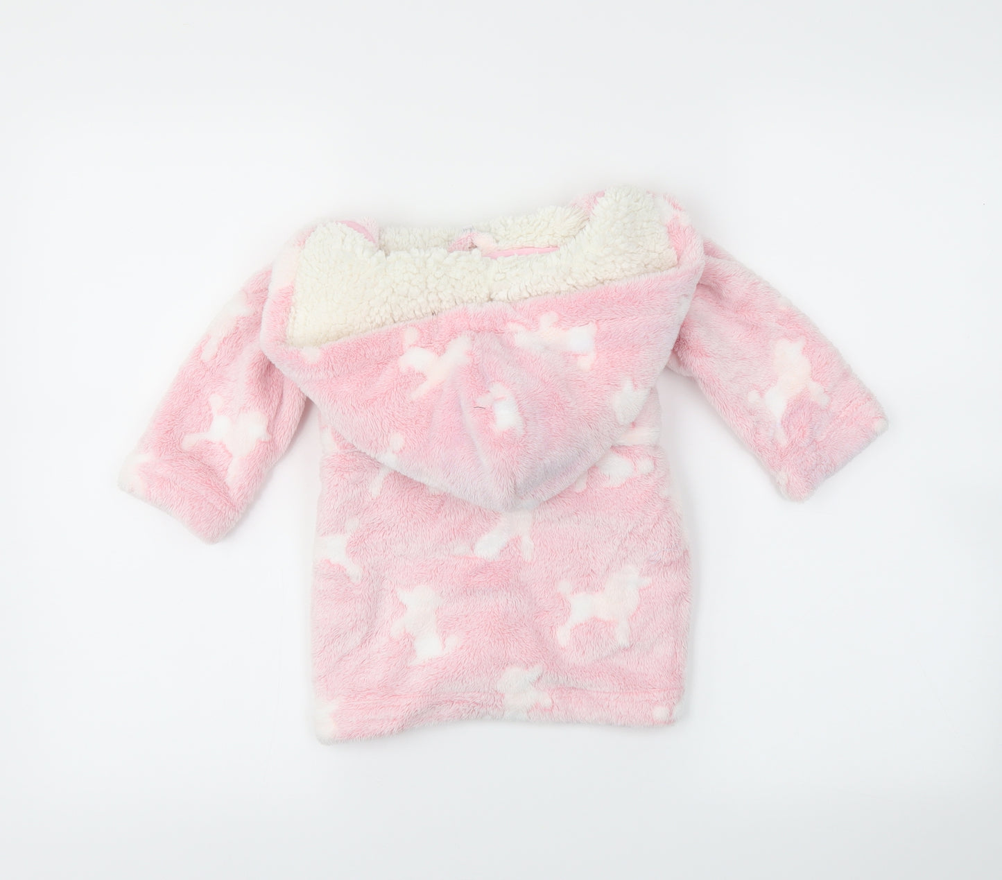 bluezoo Girls Pink Solid  Capri Robe Size 12-18 Months