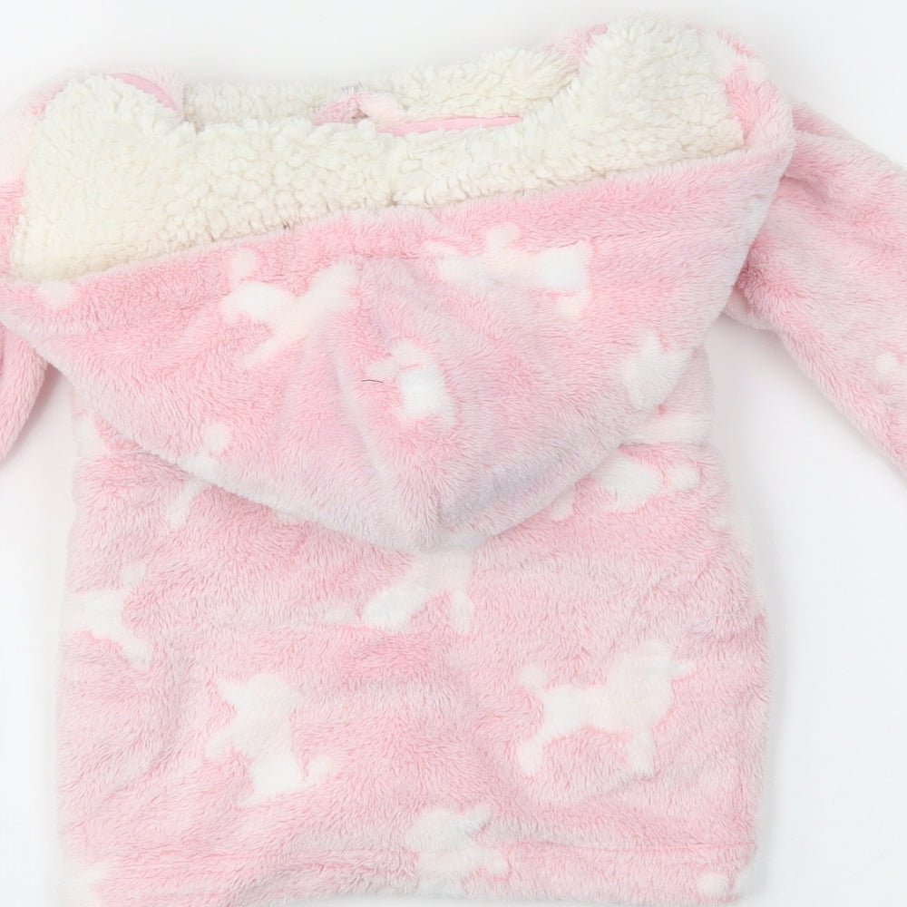 bluezoo Girls Pink Solid  Capri Robe Size 12-18 Months