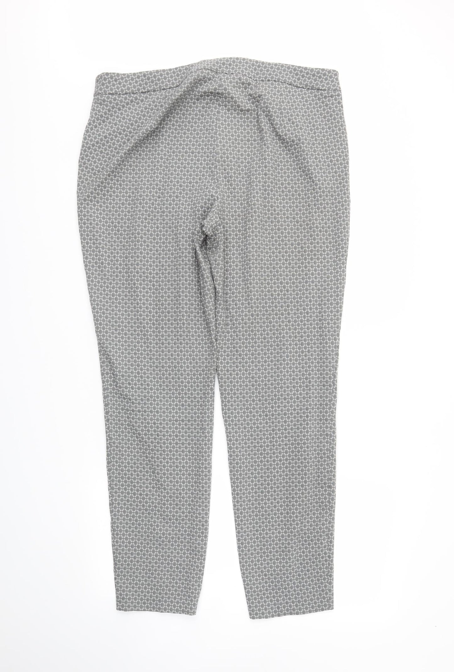 M&s Womens Grey   Trousers  Size 16 L28 in
