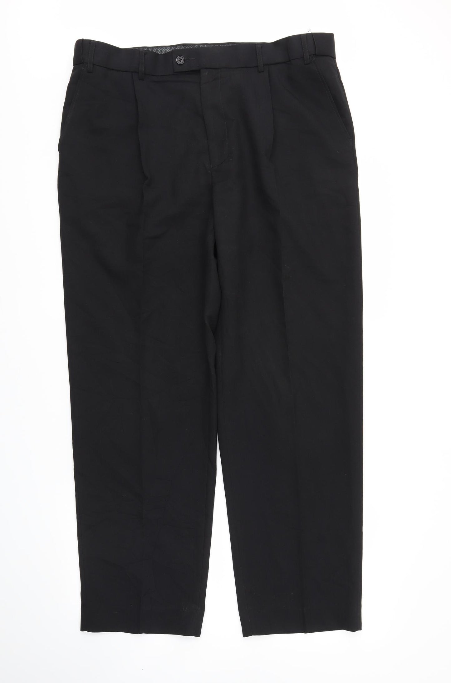 Preworn Mens Black   Trousers  Size 38 in L28 in