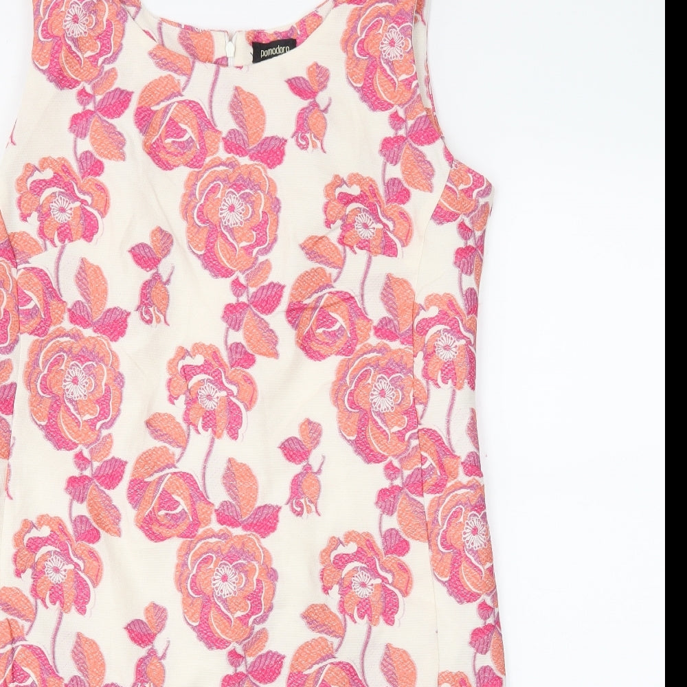 pomodoro Womens Ivory Floral  Shift  Size 16