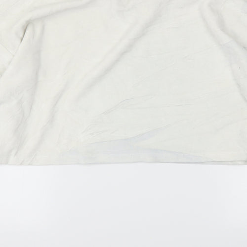 Bershka Womens White   Pullover Jumper Size L