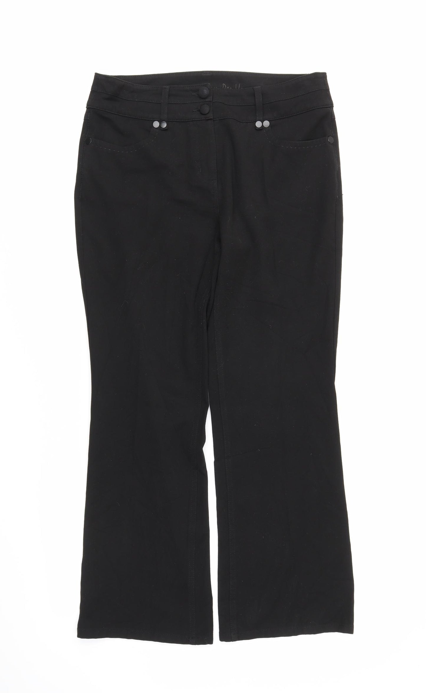 M&S Womens Black   Trousers  Size 12 L26 in