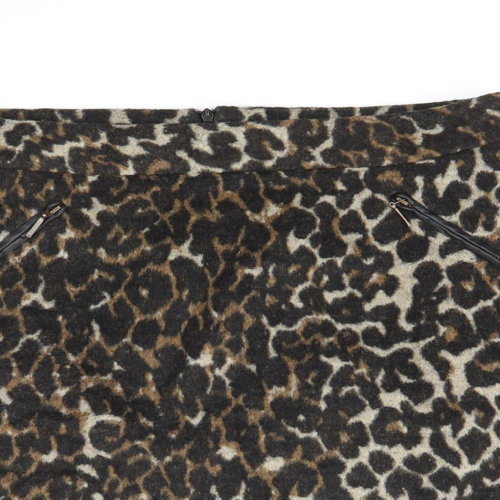 George Womens Brown Animal Print  Mini Set Size 10
