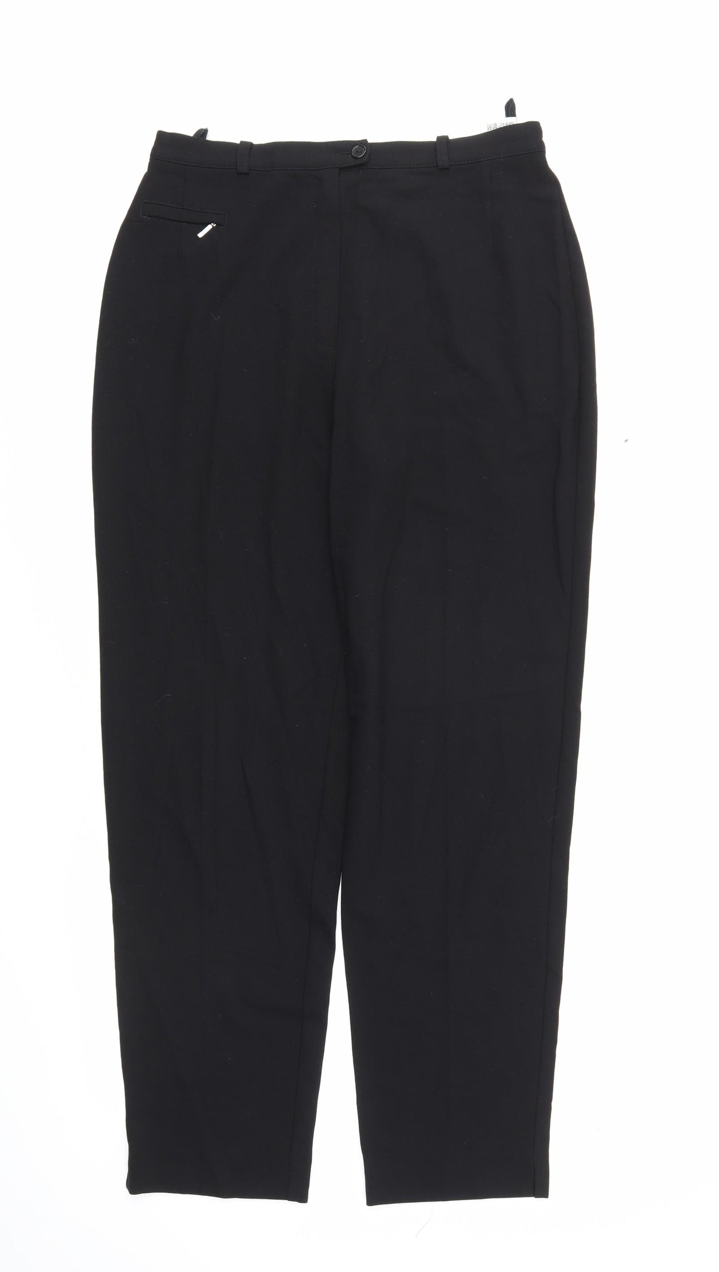 M&S Womens Black   Trousers  Size 12 L26 in