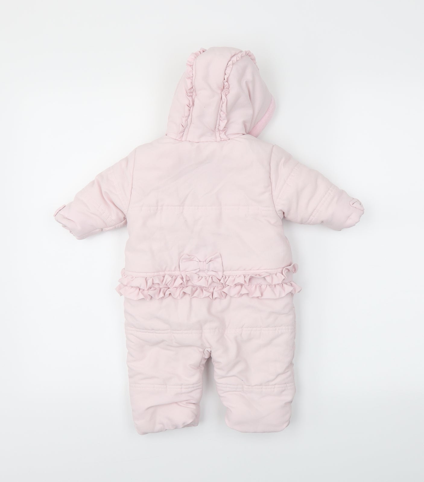 Mini Club Girls Pink   Puffer Jacket Snowsuit Size 3-6 Months