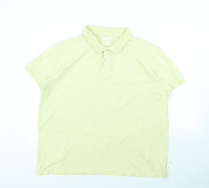 Pique Polo Mens Yellow Polo Size 2XL