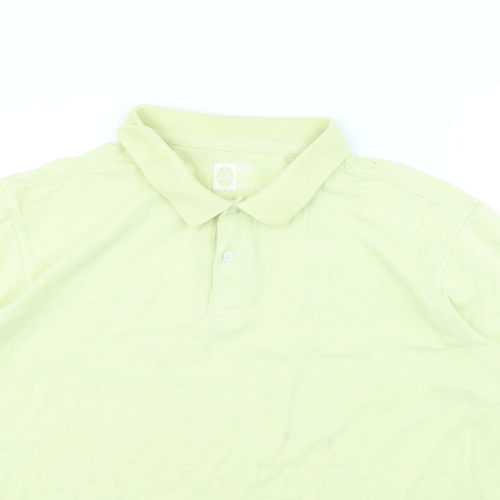 Pique Polo Mens Yellow    Polo Size 2XL