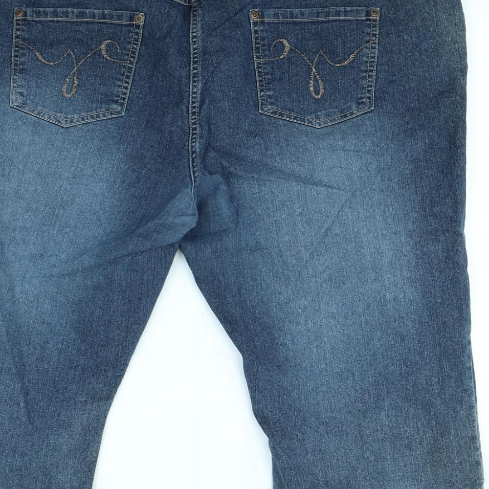 Dorothy Perkins Womens Blue   Mom Shorts Size 22