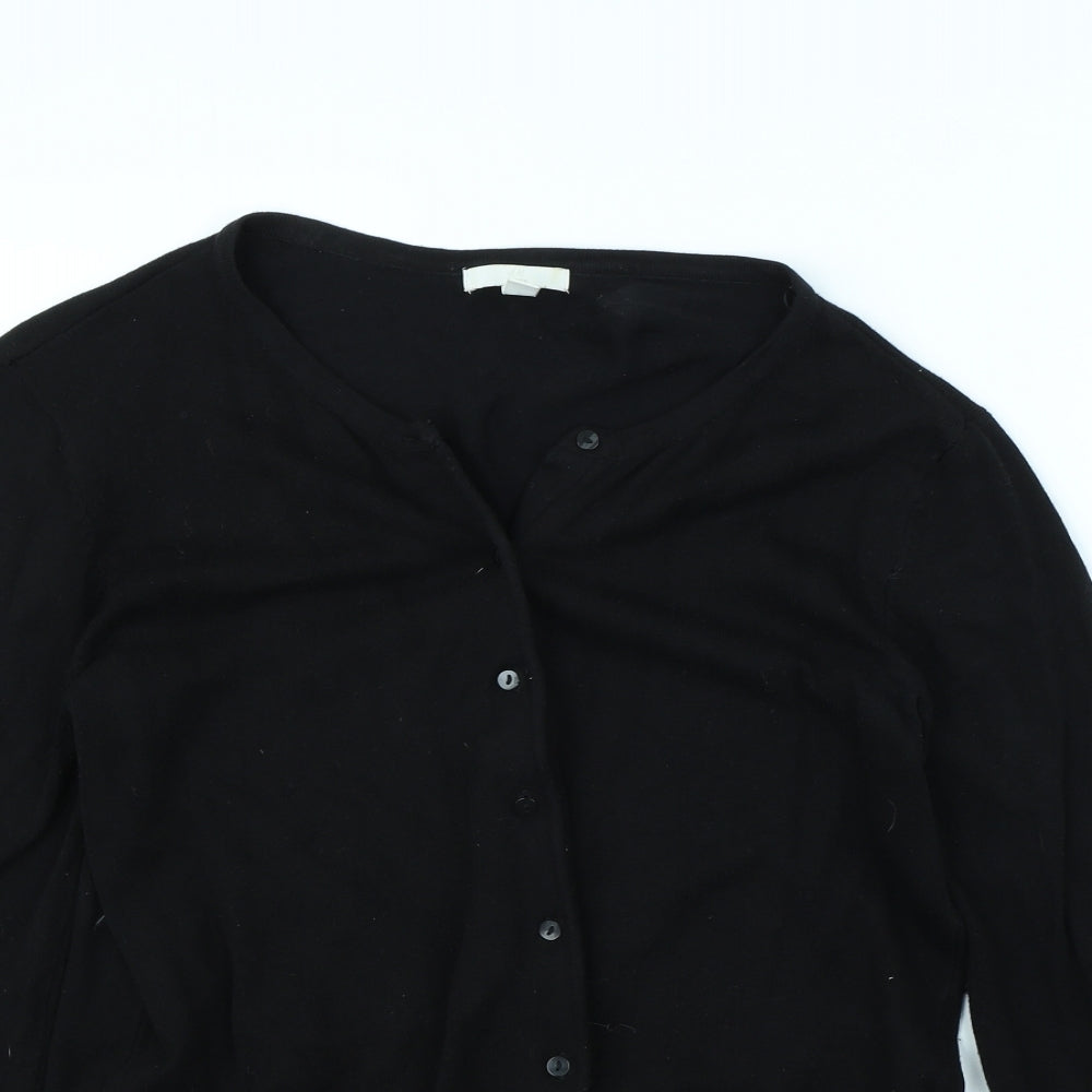 H&M Womens Black   Cardigan Jumper Size M