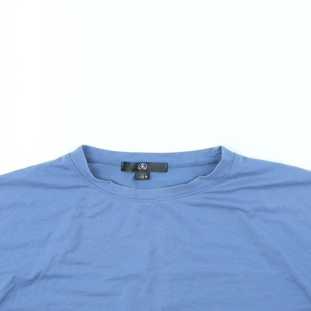 Missguided Womens Blue   Cropped T-Shirt Size 8