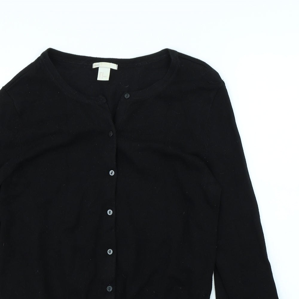 H&M Womens Black   Cape Jumper Size M