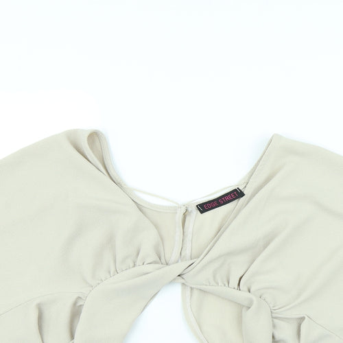 Edge Street Womens Beige   Basic Blouse Size 6