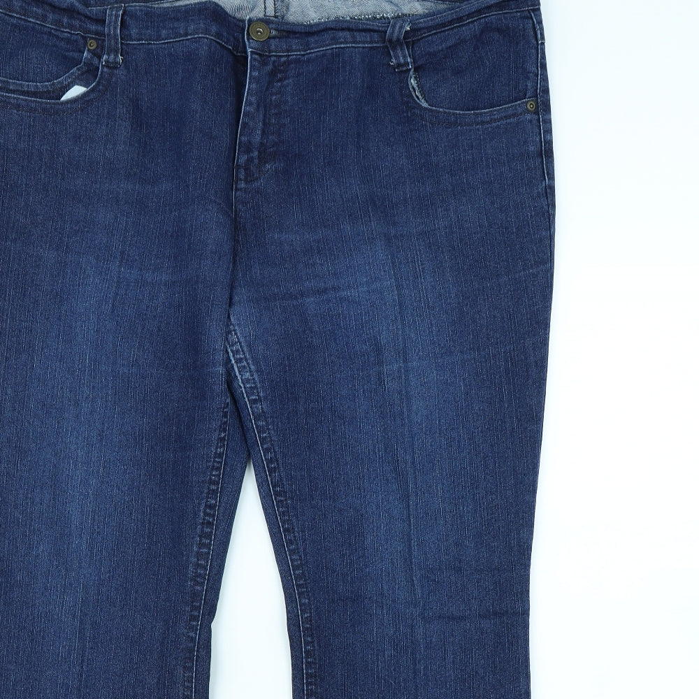 Dorothy Perkins Womens Blue   Flared Jeans Size 22 L29 in