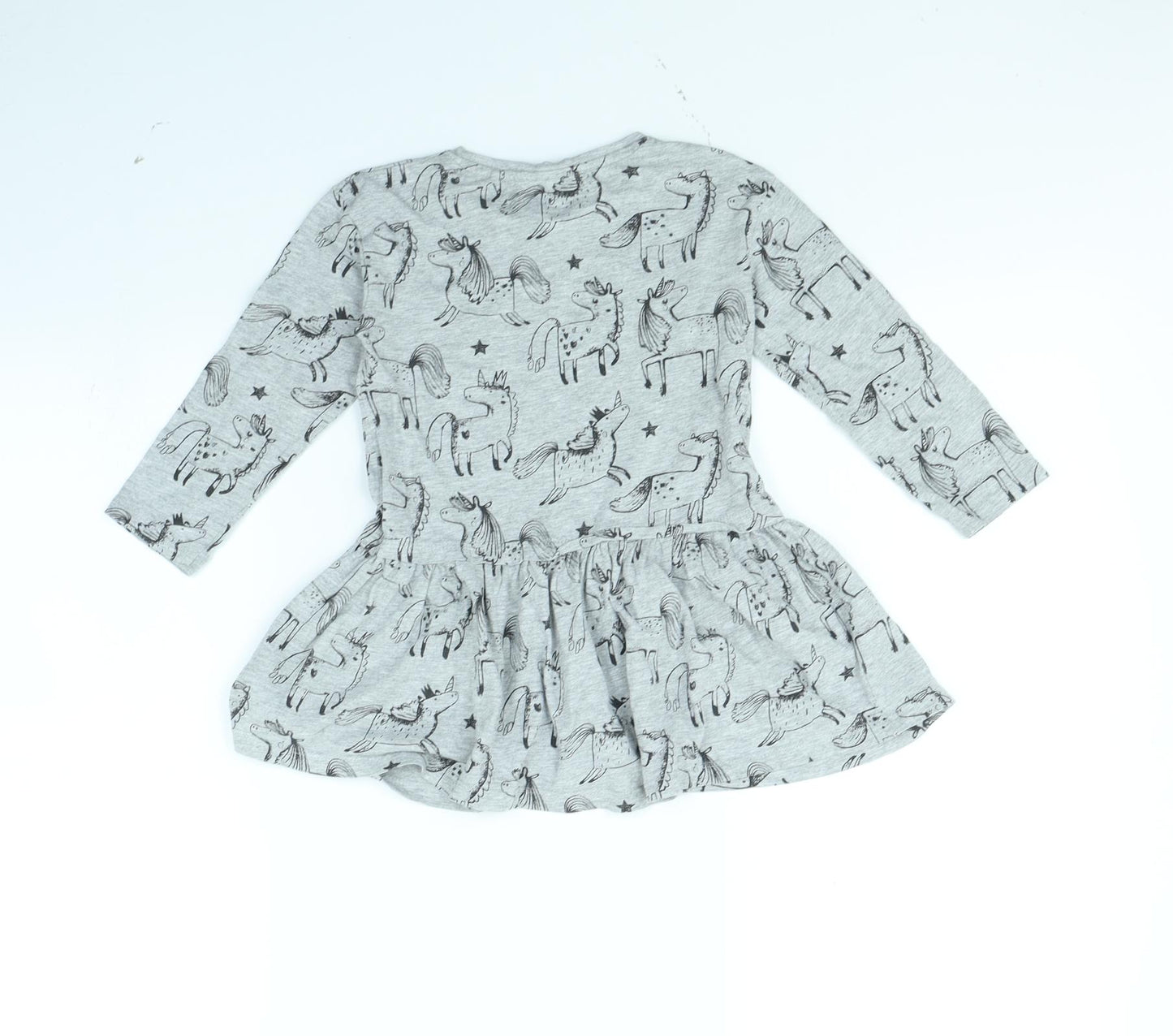 NEXT Girls Grey Spotted  Fit & Flare  Size 2 Years