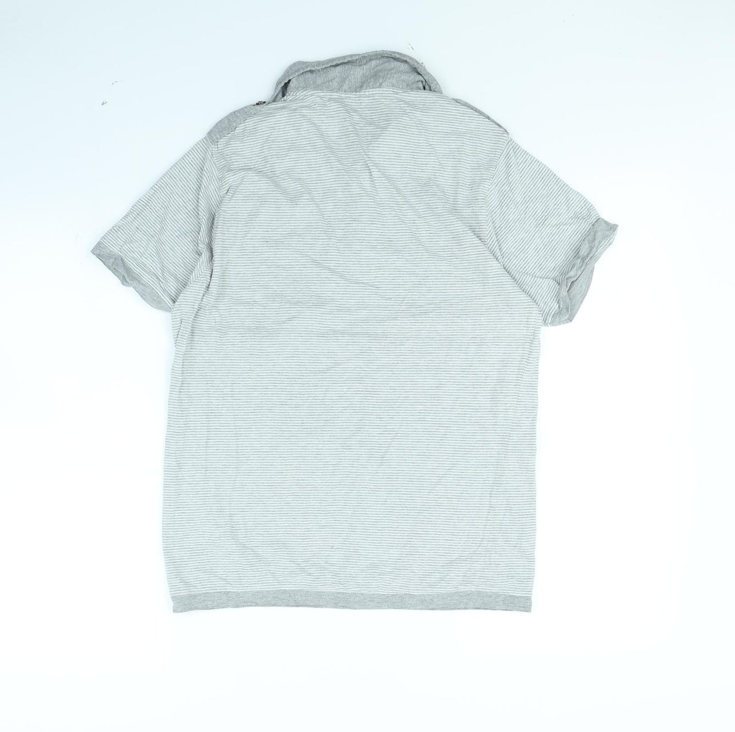 Cedar Wood State Mens Grey Striped   Polo Size S