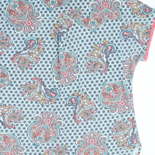 M&S Womens Multicoloured Fair Isle  Basic T-Shirt Size 22