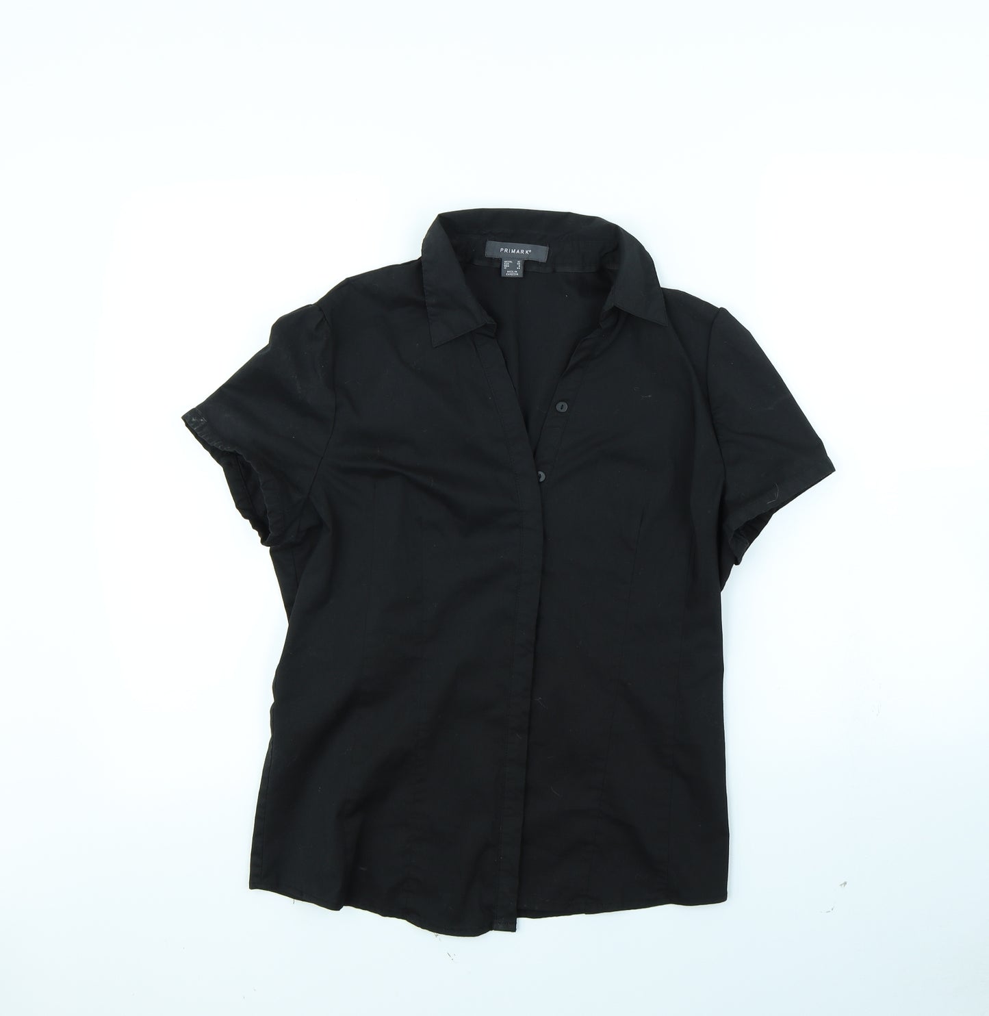 Primark Womens Black   Basic Button-Up Size 12