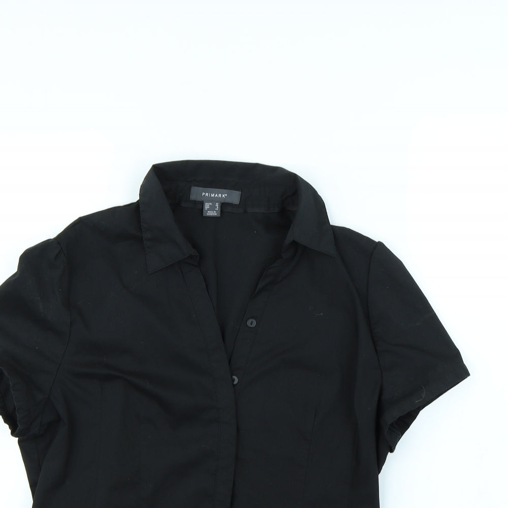 Primark Womens Black   Basic Button-Up Size 12