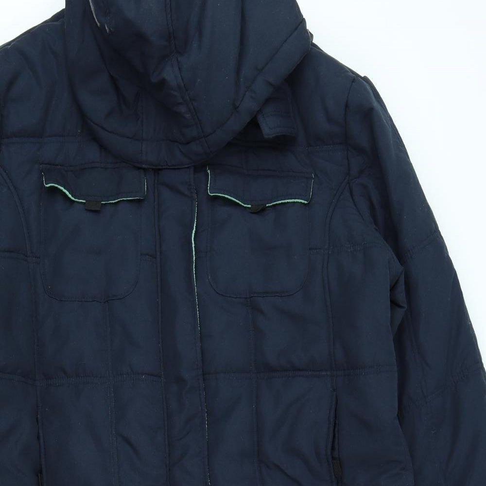 Cotton Traders Womens Blue   Rain Coat Coat Size 22