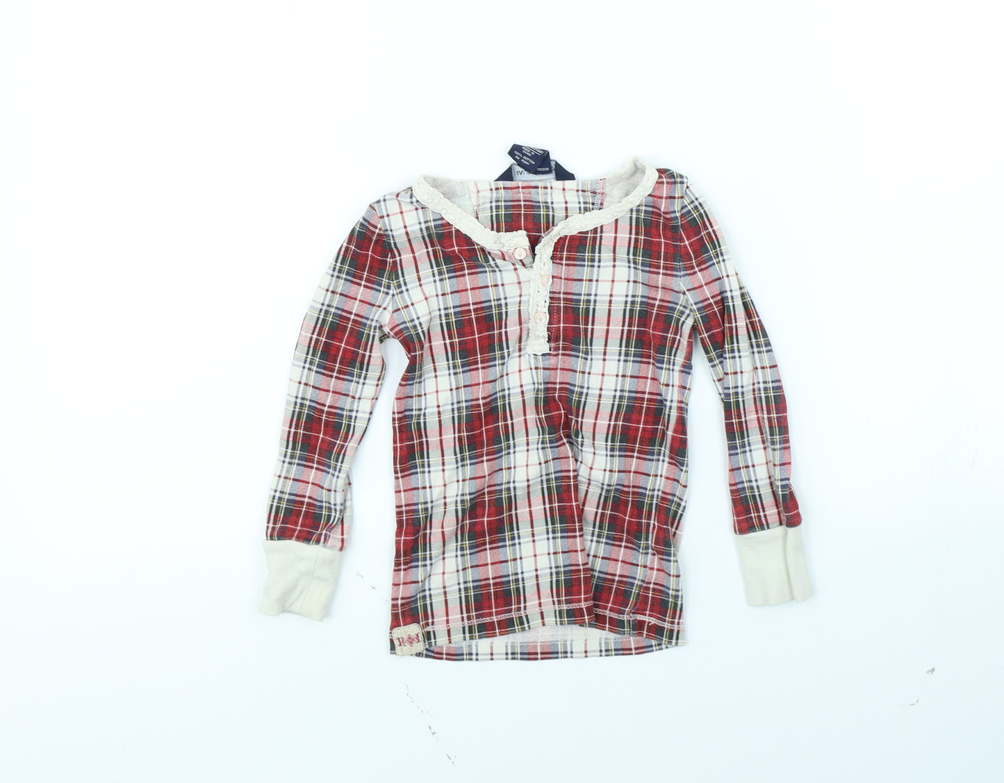 Ralph Lauren Girls Red Check  Basic Blouse Size 4 Years