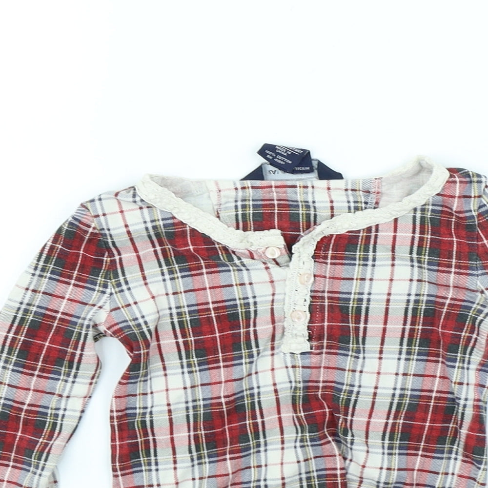 Ralph Lauren Girls Red Check  Basic Blouse Size 4 Years