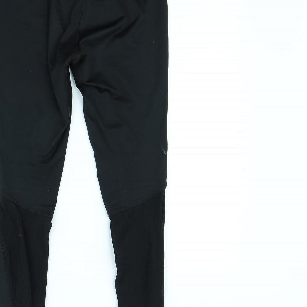 LA Gear Womens Black   Compression Leggings Size 10 L29 in