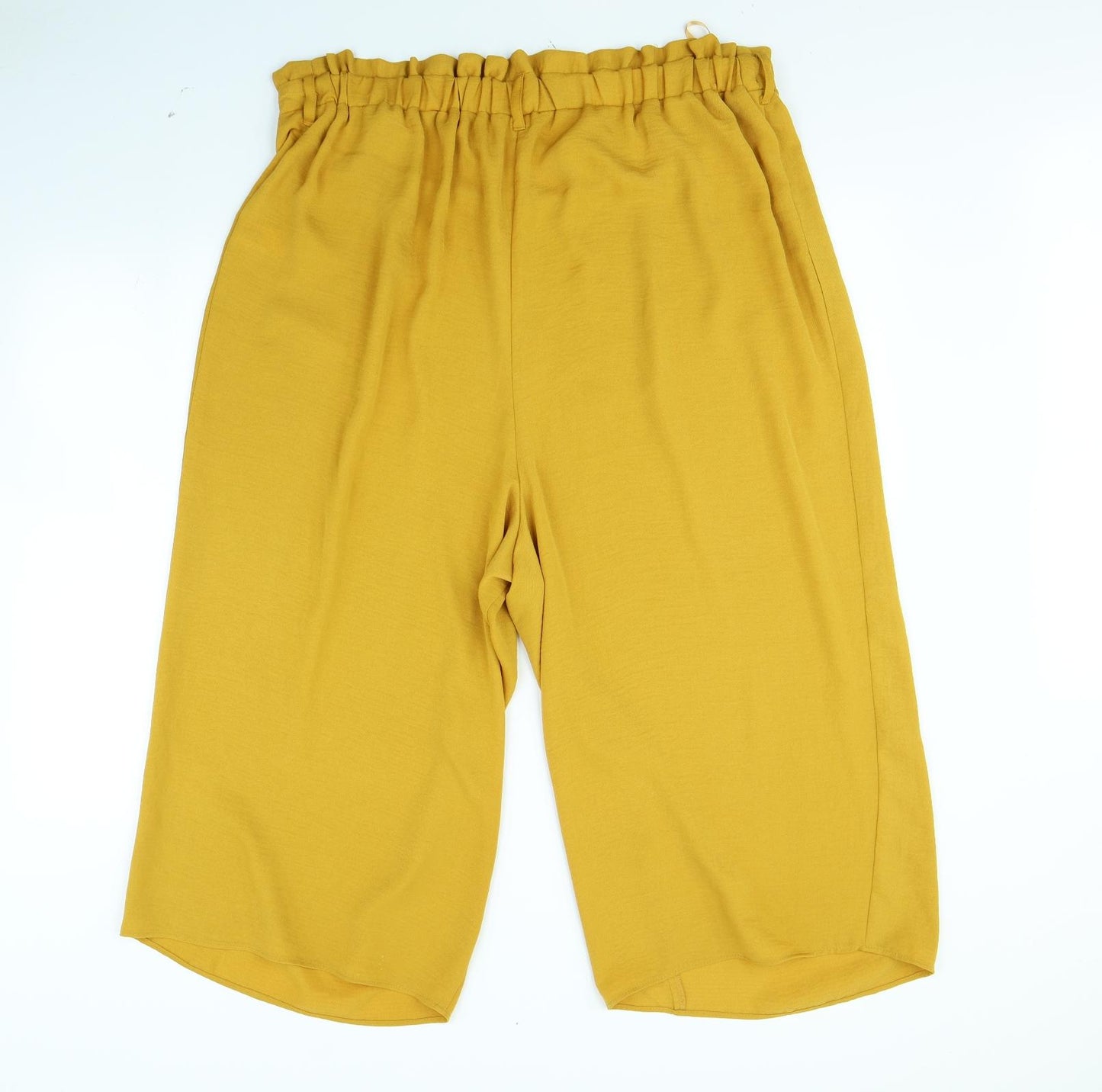 F&F Womens Yellow   Cropped Trousers Size 22 L20 in