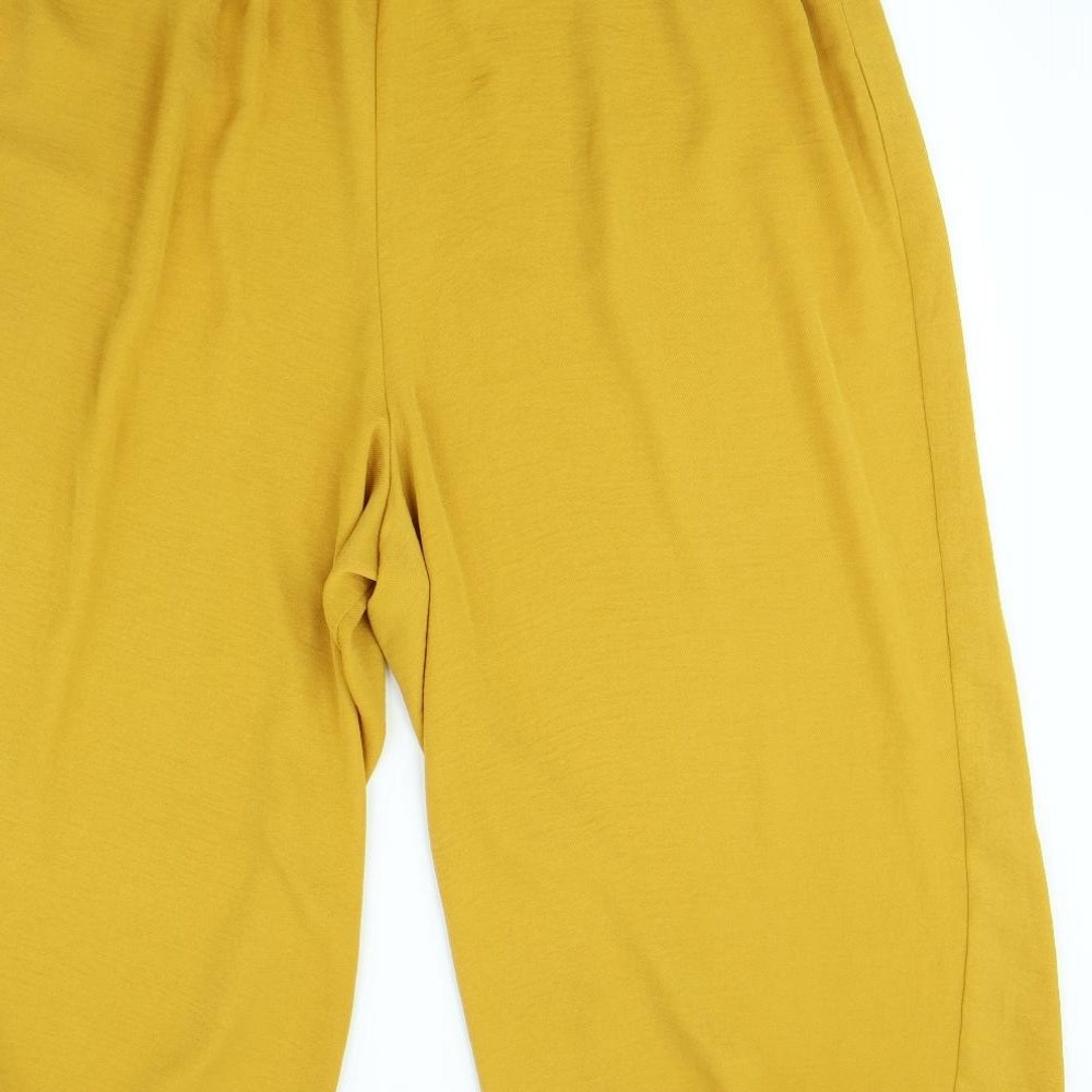 F&F Womens Yellow   Cropped Trousers Size 22 L20 in