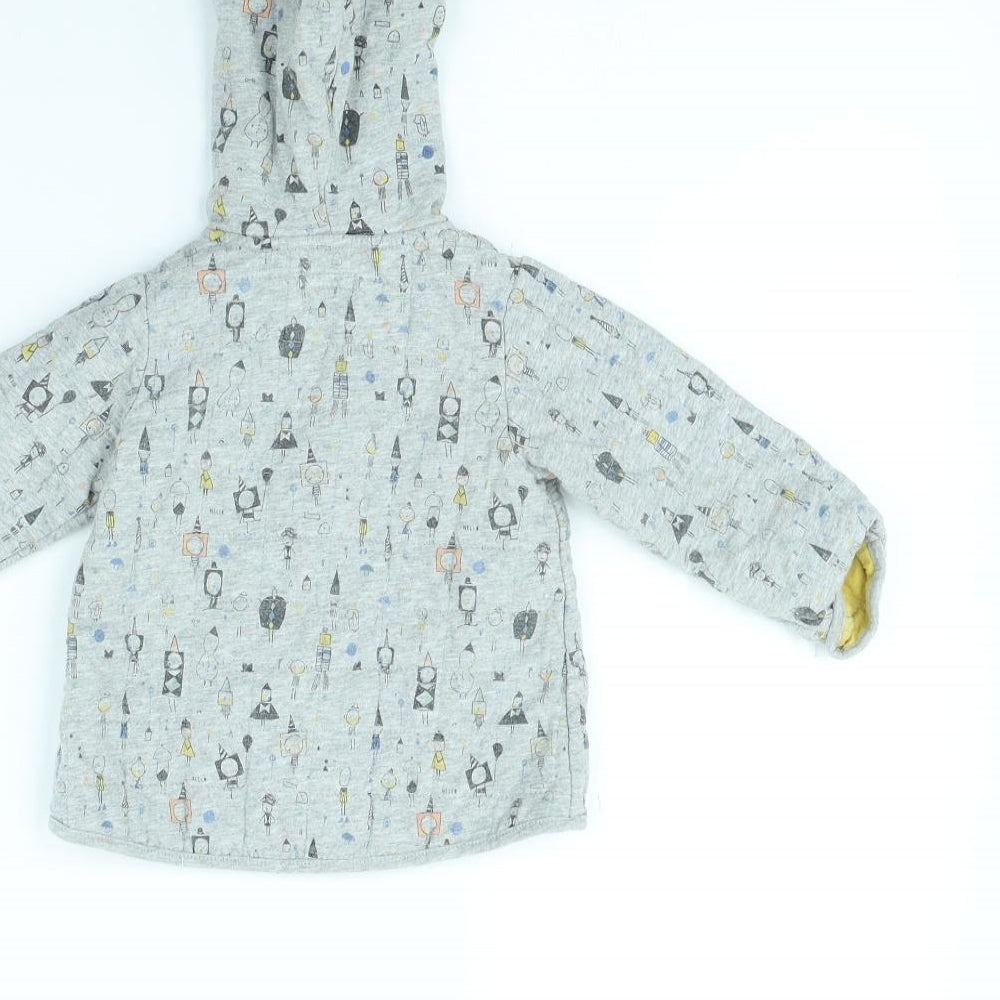 mamas & papas Boys Grey Spotted  Jacket  Size 12 Months