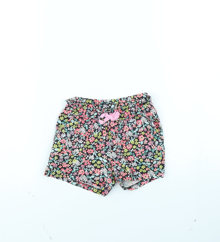 H&M Girls Multicoloured Floral  Culotte Shorts Size 2 Years