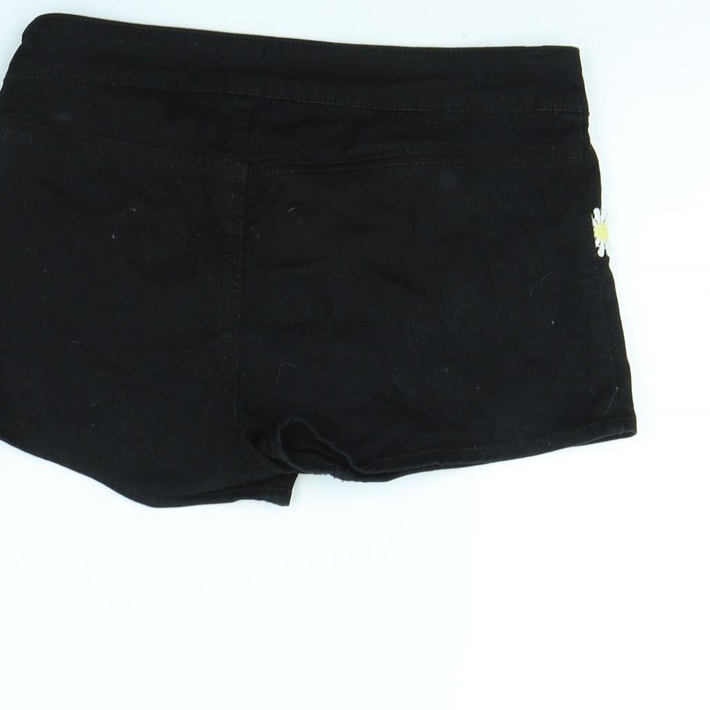 H&M Girls Black   Cut-Off Shorts Size 12 Years