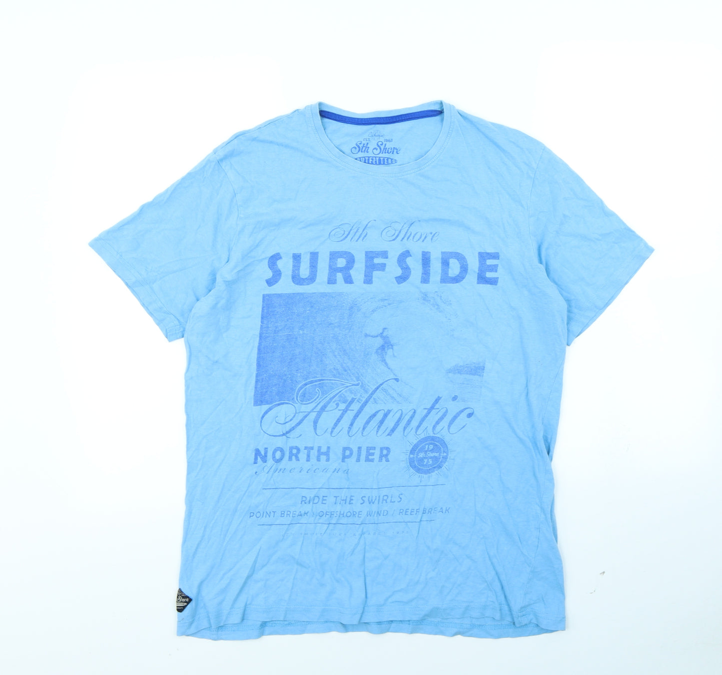 Preworn Mens Blue    T-Shirt Size L