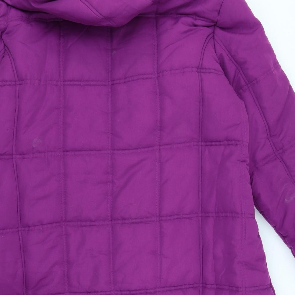Cotton Traders Womens Purple   Rain Coat Coat Size 24